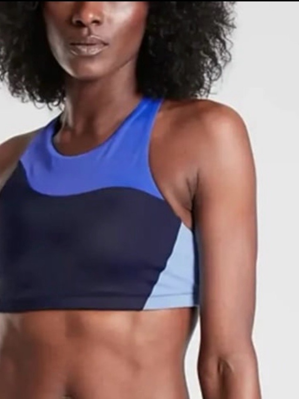 Athleta Freestyle Colorblock High Neck Bikini Top Size Small NWT